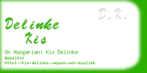 delinke kis business card